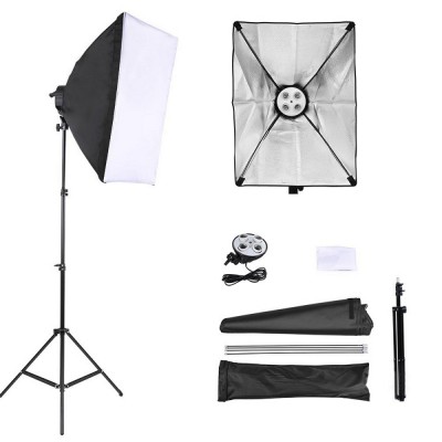 Softbox Abeststudio, 50 x 70cm, Difuzor 4 in 1, E27, 2m, Negru foto