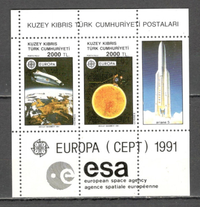 Cipru Turcesc.1991 EUROPA:Cosmonautica-Bl. SE.789