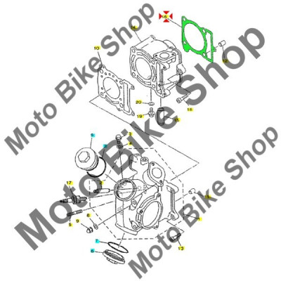 MBS Garnitura baza cilindru Yamaha Majesty 150, Cod Produs: 5DS113510000YA foto