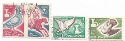 Romania (225) - Ziua marcii postale romanesti, 1965 - serie obliterata foto