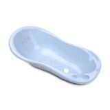 Cadita bebe cu dop de scurgere si baza antialunecare, Lorelli Little Stars, 100 x 51 x 31 cm, Blue