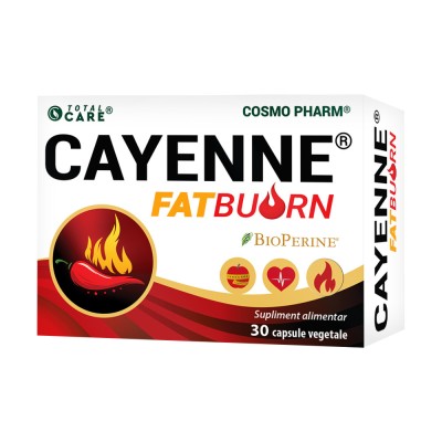 Cayenne Fatburn, 30 capsule vegetale, Cosmopharm foto