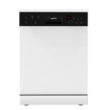 Mașină de spălat vase HOMEFORT HMGS0640W, independentă, 12 seturi, 11 L, 7 programe, 47 dB, E, Tac&acirc;muri inferioare, 60 cm, Afișaj digital, Fără deschi