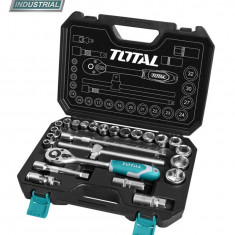 Total - Trusa De Chei Tubulare 1/2 Cu Antrenor 25Piese (Industrial)