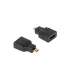 Adaptor micro HDMI la HDMI mama aurit negru