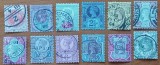 ANGLIA(U.K)-1887--''Set complet -12Val-JUBILEU 50 ANI Regina VICTORIA''(cat MI.=180e)-stampilate -Vezi-Scan poze si catalog.