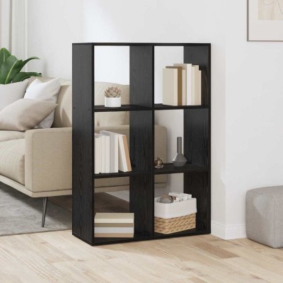 vidaXL Dulap pentru cărți Stejar negru 69.5 x 29 x 103.5 cm 879665 foto