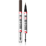 Maybelline Build-A-Brow creion dermatograf cu două capete pentru spr&acirc;ncene pentru fixare și formă culoare 260 Deep Brown 1 buc