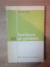 INVATARE SI GANDIRE . EVOLUTIE SI SENS de NICOLAE RADU , 1976 foto