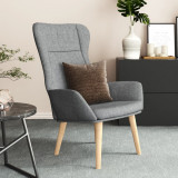 Gossi scaun de relaxare, gri deschis, material textil