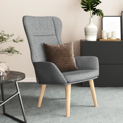 Gossi scaun de relaxare, gri deschis, material textil foto