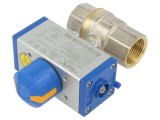 Supapă cu bilă PNEUMAT max. 25bar alamă TEFLON 98mm x 45mm x 120mm