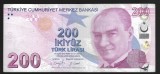 TURCIA 200 LIRE 2021 ( 2009 ) prefix E [2] P- 227e , Guvernator : Sahap Kavcioglu , Viceguvernator : Emrah Sener , VF