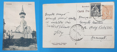 Carte Postala veche circulata anul 1924 - Constanta - GIAMIA - piesa deosebita foto