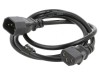 Cablu IEC C13 mamă la C14 tată PVC 1,2m negru 10A