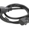 Cablu IEC C13 mamă la C14 tată PVC 1,2m negru 10A