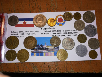 Monedele Yugoslaviei.1938- 1997 foto