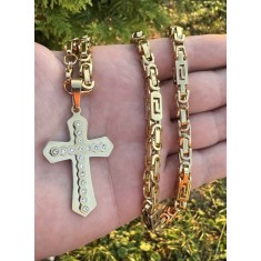 Lant inox si Cruce si pietricele LC42F
