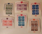 Romania 1948 Sporturi OSP, 6 mini coli dantelate+nedantelate, serie completa