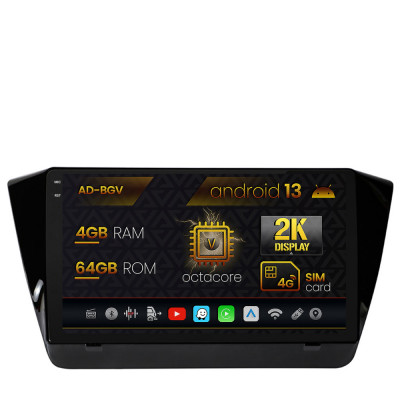 Navigatie Skoda Superb 3 (2015+), Android 13, V-Octacore 4GB RAM + 64GB ROM, 10.36 Inch - AD-BGV10004+AD-BGRKIT034 foto