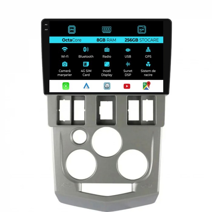 Navigatie Dedicata Dacia Logan 1 (2004-2008), Incell 9Inch, 8Gb Ram, 256Gb Stocare, Carplay