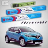 Cumpara ieftin Ștergătoare Renault Captur I SUV 2013-2016 | Set Față și Spate Flat Premium &ndash; TeamCar&reg;