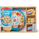 Melissa &amp;amp; Doug - Set de joacă din lemn Tort de Aniversare, Multicolor, 3 ani+