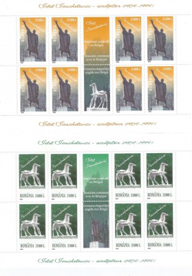 |Romania, LP 1657a/2004, Em. com. Romania - Belgia, coli mici de 8 t.+2 v., MNH foto