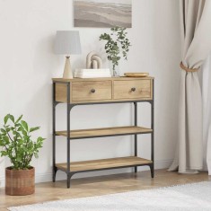 vidaXL Masă de Consolă cu sertar stejar artizanal 72.5 x 25 x 75 cm 863520