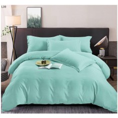 Lenjerie de pat damasc 6 piese, bumbac 100%, vernil &ndash; Eleganță și Confort