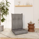 Scaun de podea pliabil, gri deschis, material textil