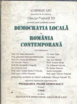 Democratia locala in Romania contemporana / Corneliu Leu + colectiv / 1995 foto