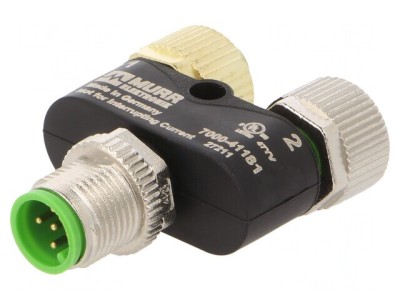 Adaptor &amp;icirc;n T M12 Tată-Mamă CANopen foto