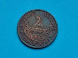 2 Centimes 1912 Franta-mai Rar !-patina-arata bine in realitate