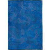 Covor Model Meditation Coral 9225, Marime 140 x 200 cm, Albastru, Antiderapant, Antialergic, Poliester si Latex, Living, Dormitor, Sufragerie, Birou