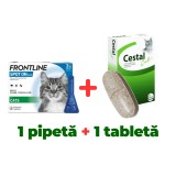 Cumpara ieftin Deparazitare interna si externa pisici Frontline Spot On 1 pipeta + Cestal Cat 1 tableta