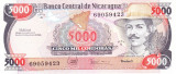 Bancnota Nicaragua 5.000 Cordobas (1988) - P157 UNC