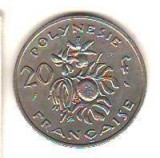 SV * POLINEZIA FRANCEZA / POLINESYA 20 FRANCS 1972 XF, Australia si Oceania, Nichel