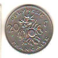 SV * POLINEZIA FRANCEZA / POLINESYA 20 FRANCS 1972 XF