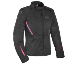 MBS Geaca textila impermeabila fete Oxford Iota 1.0, negru/roz, M/40, Cod Produs: TW19310112OX