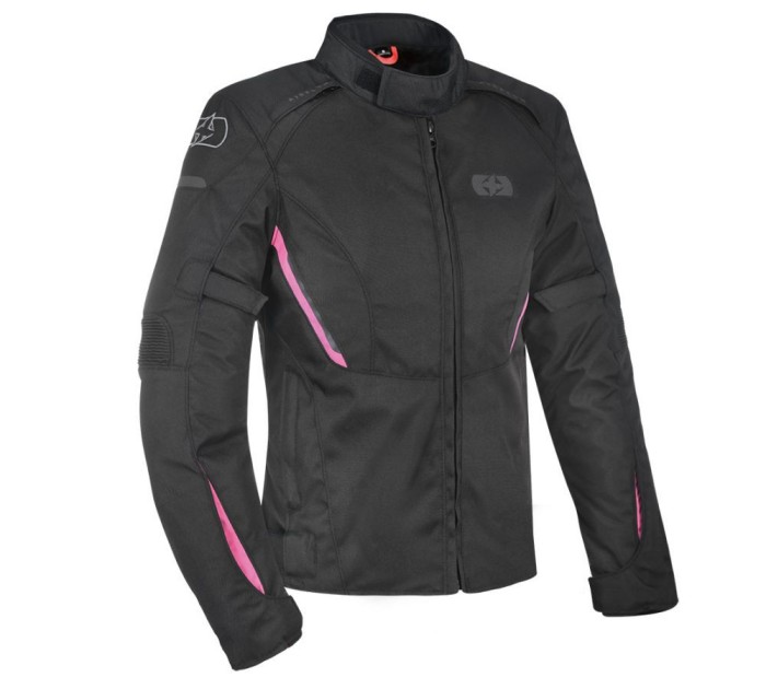 MBS Geaca textila impermeabila fete Oxford Iota 1.0, negru/roz, M/40, Cod Produs: TW19310112OX