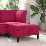 vidaXL Taburet cu depozitare Roșu Vin Catifea 42027137