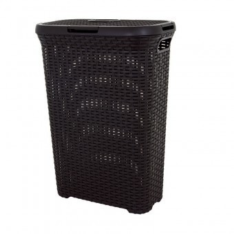 Cos de rufe, cu capac, din plastic, Curver Style Brown 40L, Maro foto