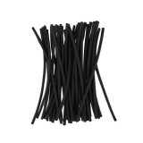 Set 100 tuburi termocontractabile 6 dimensiuni, negre, Kraft