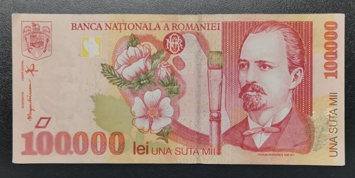 Rom&acirc;nia 100000 Lei 1998 Aunc