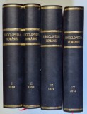 ENCICLOPEDIA ROMANIEI , VOLUMELE I - IV de DIMITRIE GUSTI , 1938 - 1943 *LIPSA PORTRETE
