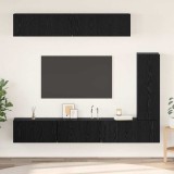 VidaXL Set comodă TV Pe perete 6 pcs Stejar negru 30.5 x 30 x 90 cm