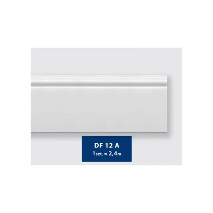 Plinta plastic, alba, 120x19 mm, 2.4 m