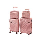 Set de valize cu roți TraveLux Urban XXII, culoare roz-auriu