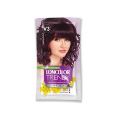 Vopsea de Par Semipermaneta, LONCOLOR Trendy Colors Rock Violin V3, Fara Amoniac, Violet, 50 ml, Vopsea Nuantatoare pentru Par, Vopsea de Par Semiperm foto
